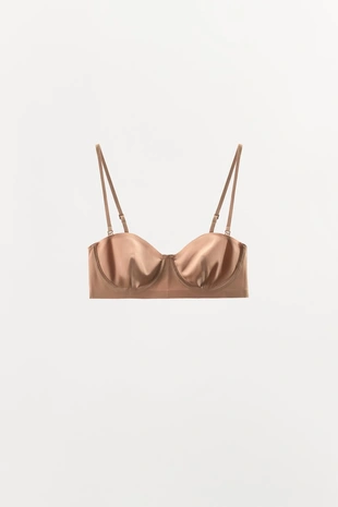 Бюстгальтер на косточках с полиамидом