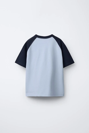 Купить Zara Футболка реглан с вышитой надписью