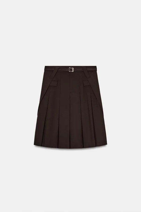 ЮБКА МИДИ В СКЛАДКУ — коллекция Zara «ZW»