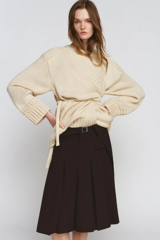 ЮБКА МИДИ В СКЛАДКУ — коллекция Zara «ZW»