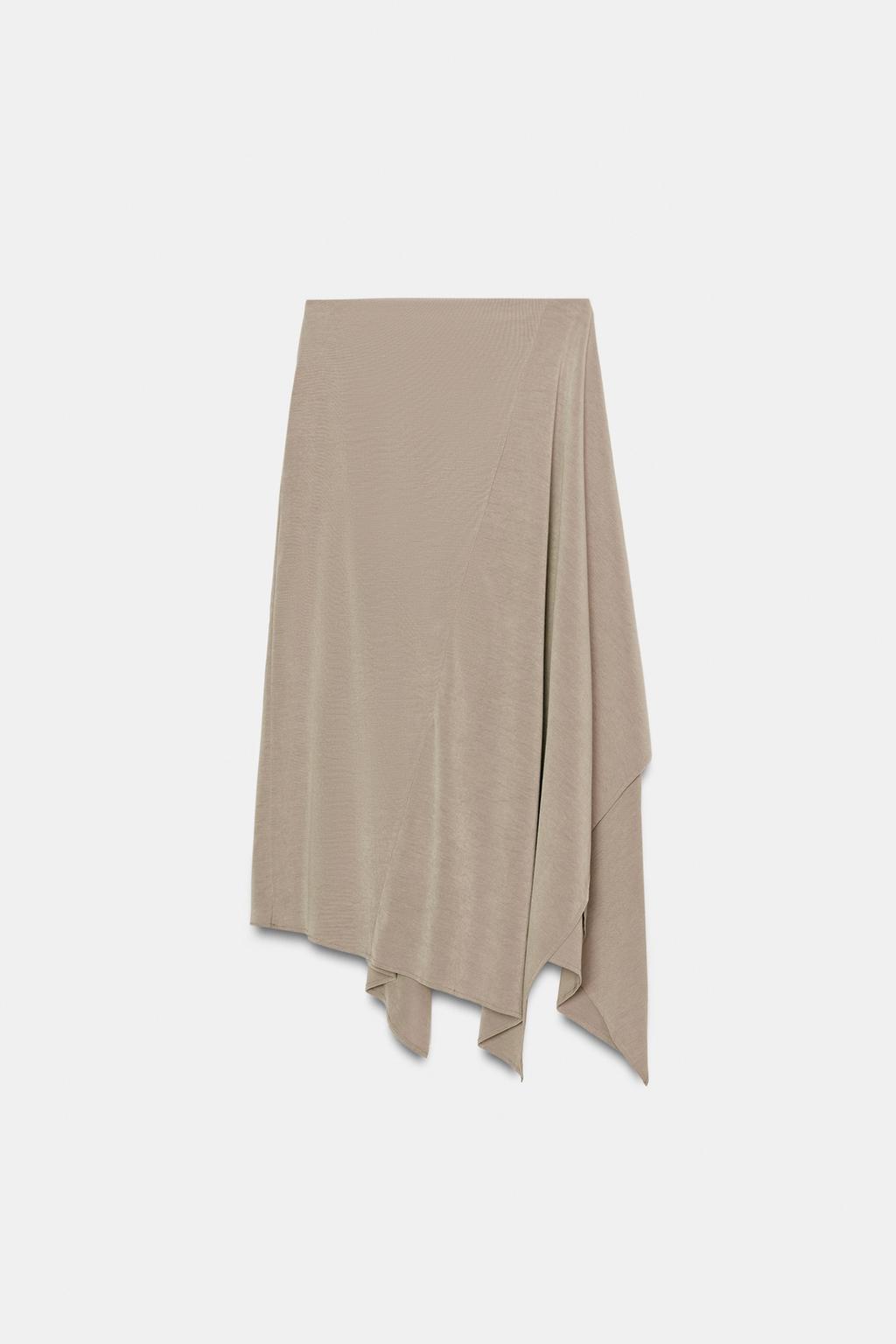 СТРУЯЩАЯСЯ ЮБКА АСИММЕТРИЧНОГО КРОЯ