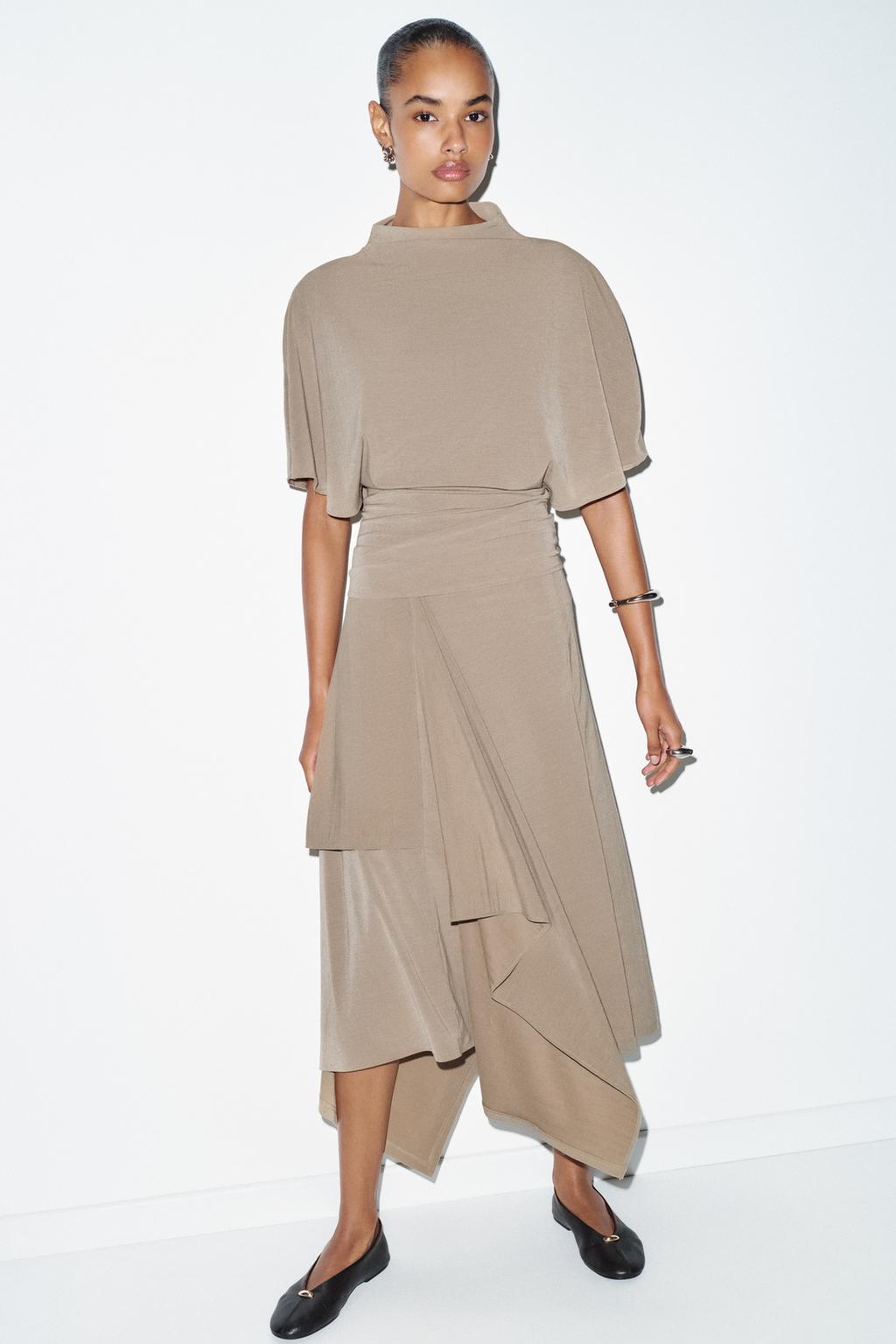 СТРУЯЩАЯСЯ ЮБКА АСИММЕТРИЧНОГО КРОЯ