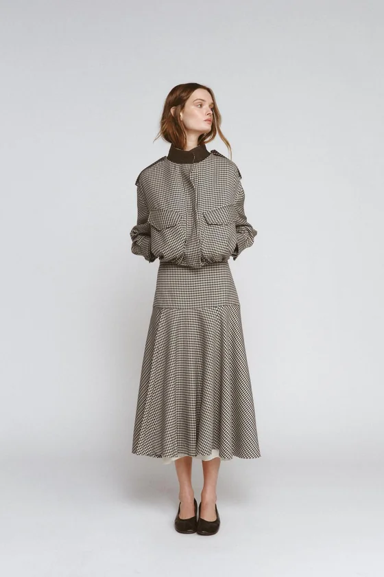 КОМБИНИРОВАННАЯ ЮБКА В КЛЕТКУ — коллекция Zara «ZW»