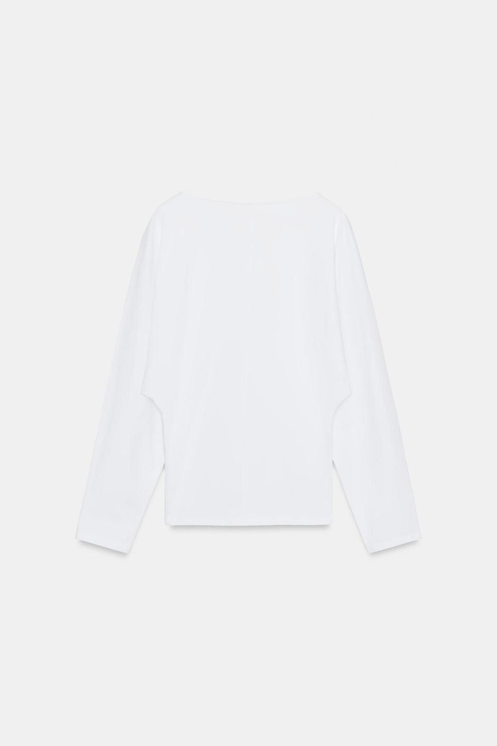 ФУТБОЛКА ИЗ ПЛОТНОГО ХЛОПКА С ДЛИННЫМИ РУКАВАМИ