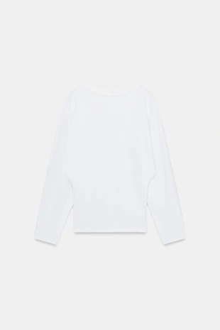 Футболка из плотного хлопка с длинными рукавами- Заказать в России