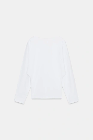 Футболка из плотного хлопка с длинными рукавами- Заказать в России