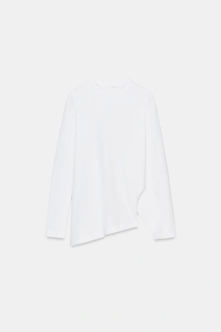 Асимметричная футболка с длинными рукавами- Заказать в России