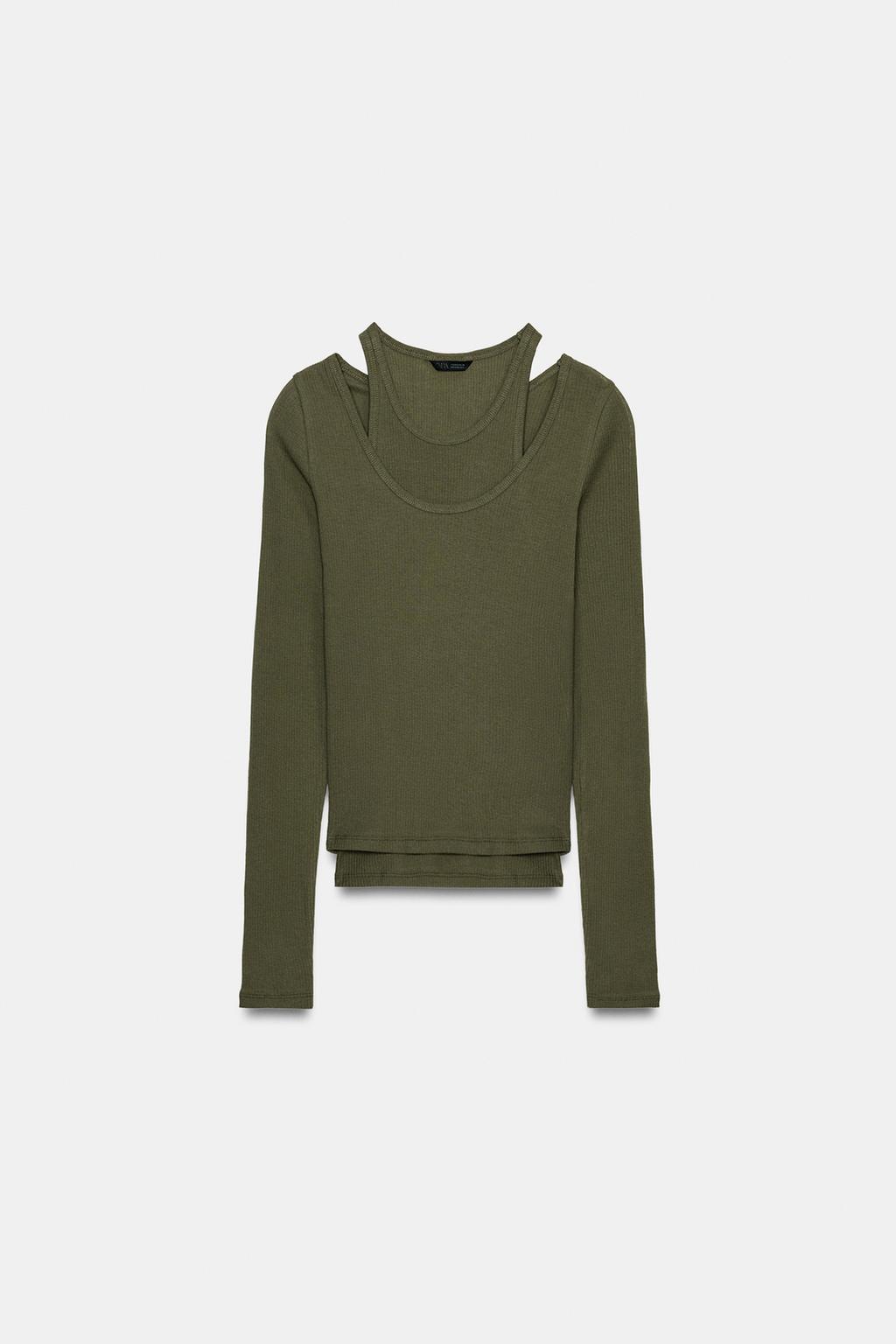 ФУТБОЛКА В РУБЧИК С ДВОЙНОЙ ОТДЕЛКОЙ