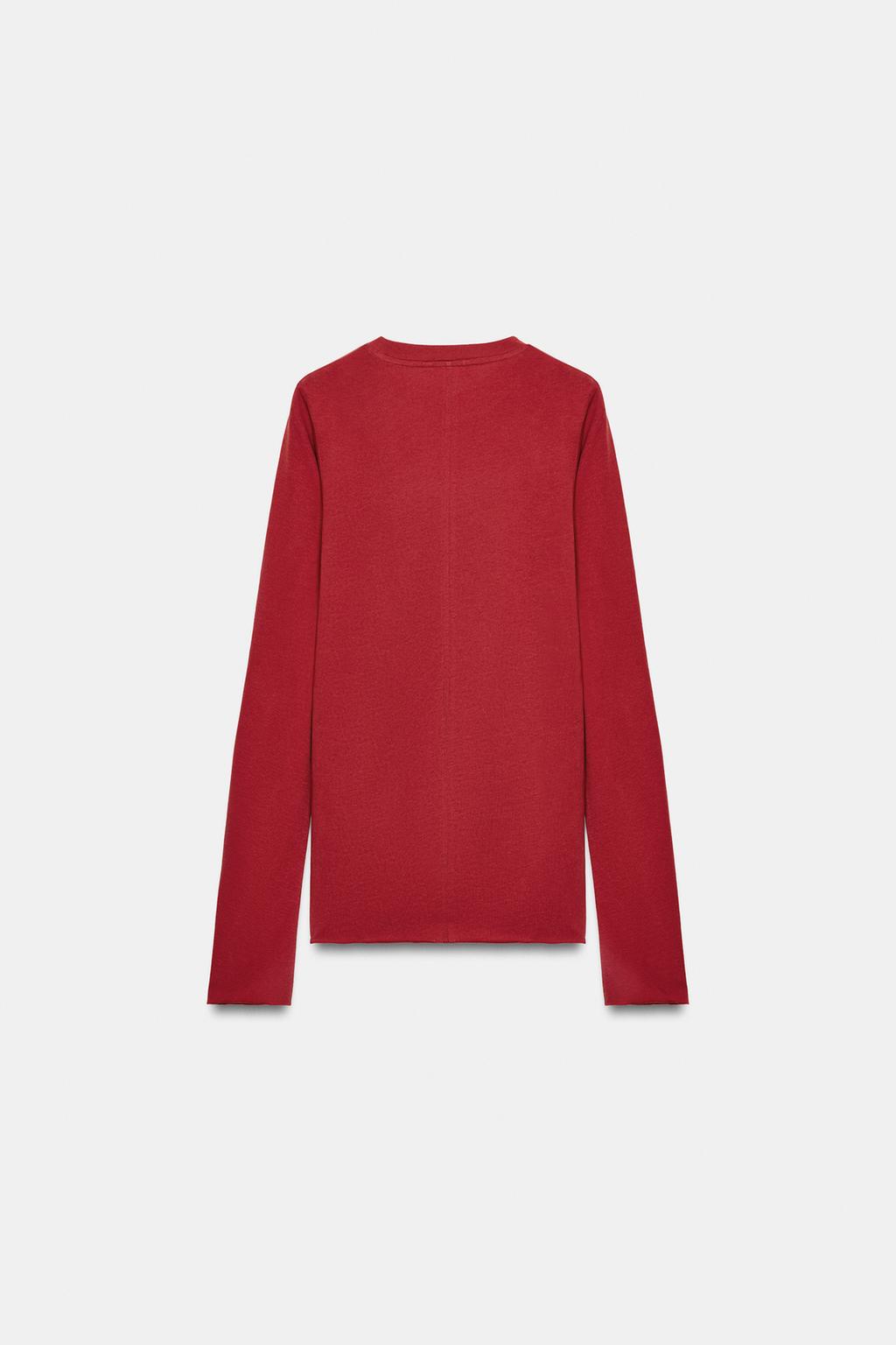 ХЛОПКОВАЯ ФУТБОЛКА С ДЛИННЫМИ РУКАВАМИ