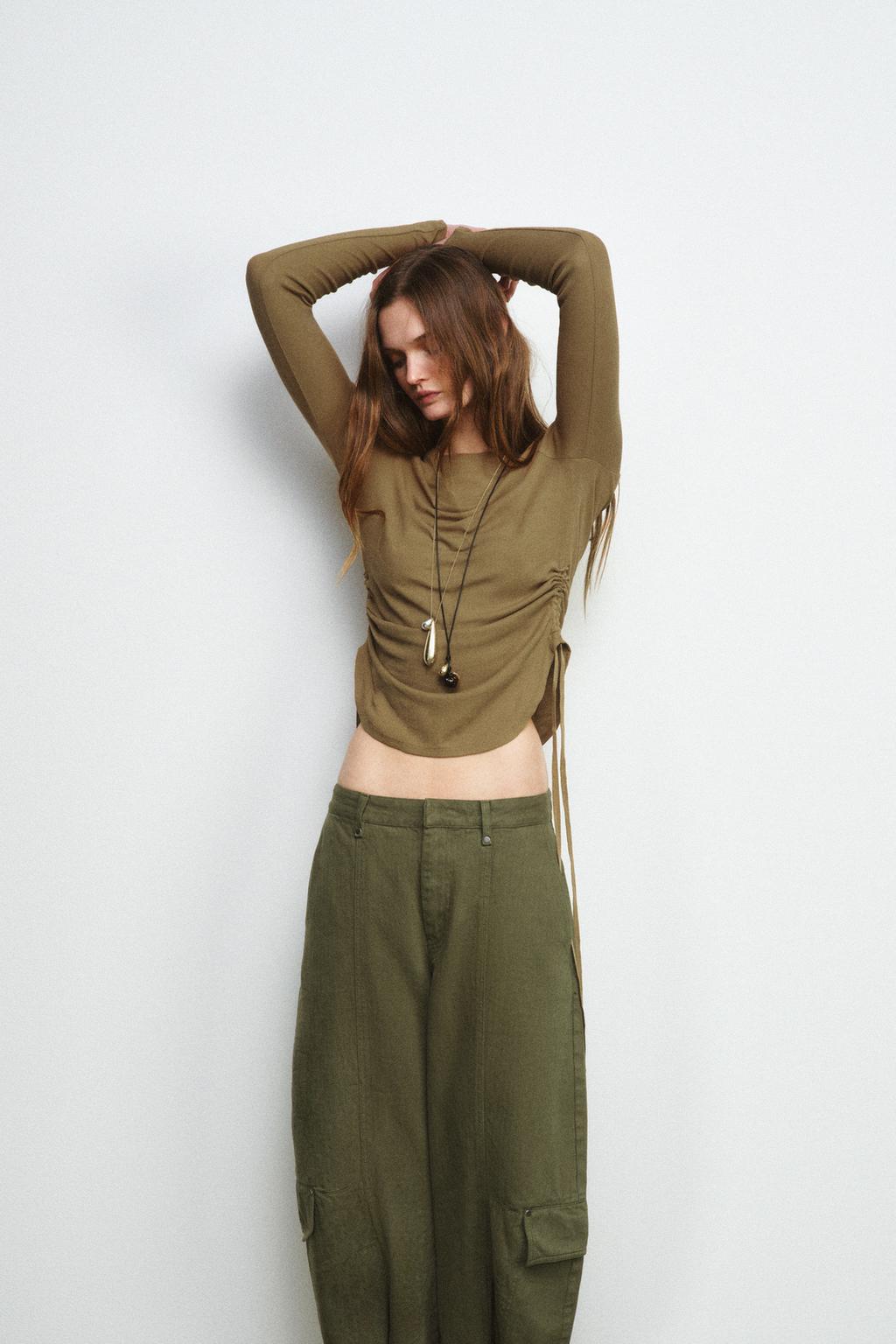 ФУТБОЛКА В СТИЛЕ РУСТИК СО ШНУРОВКОЙ