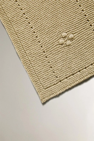 Плед для младенцев из хлопка с открытым вязанием- Заказать в России