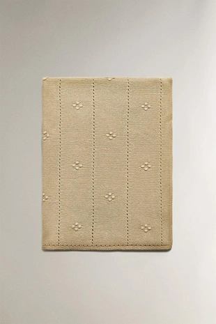 Плед для младенцев из хлопка с открытым вязанием- Заказать в России