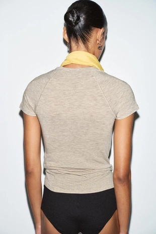 Футболка с короткими рукавами реглан