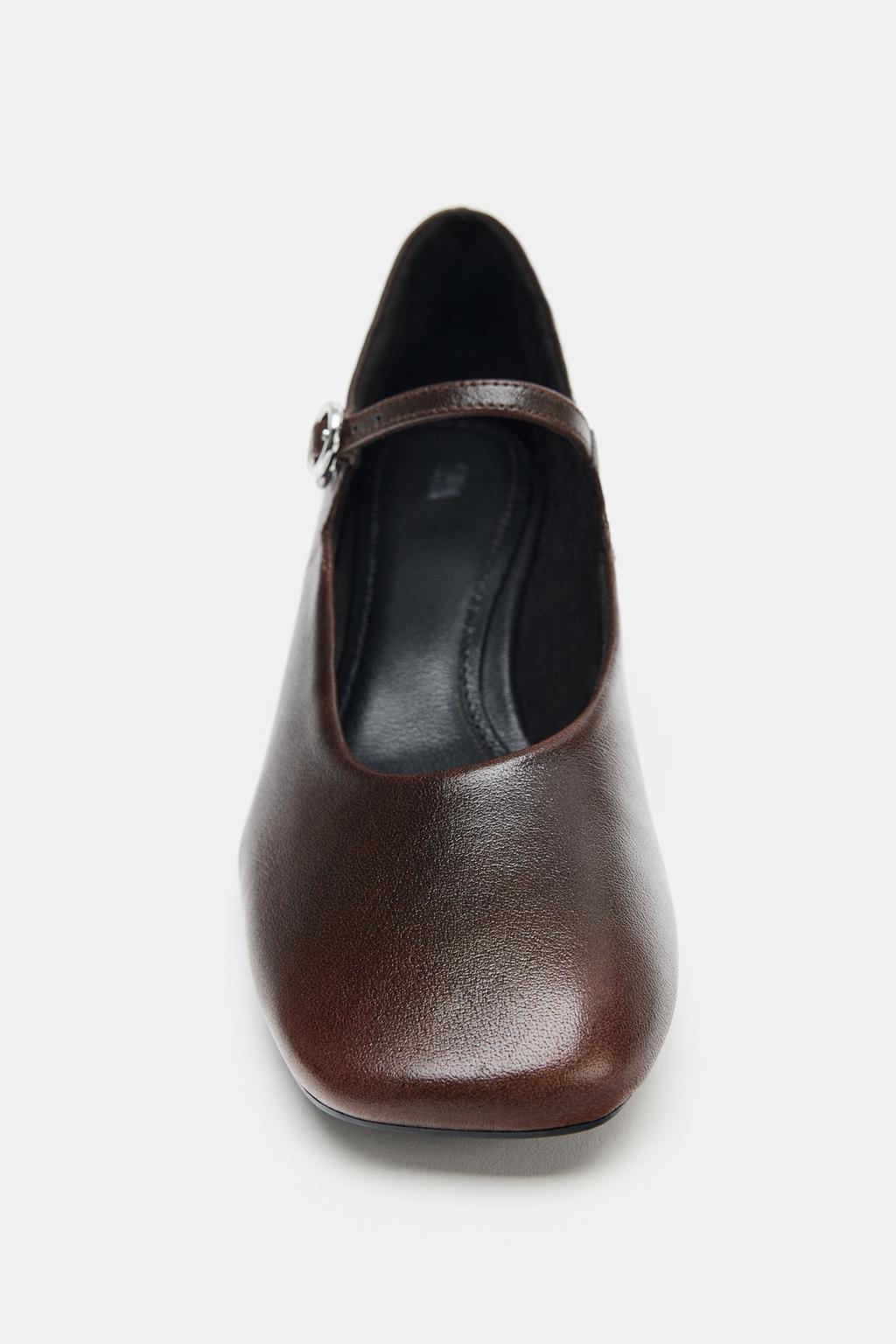 КОЖАНЫЕ ТУФЛИ НА КАБЛУКЕ