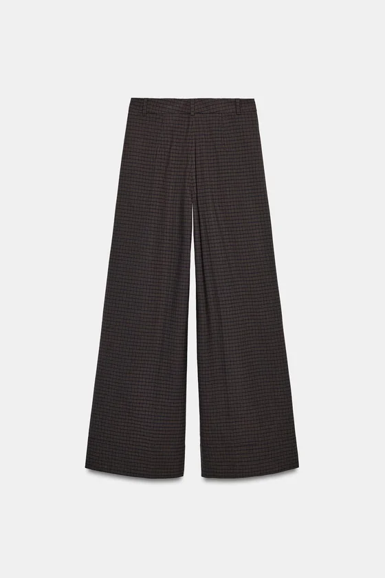 БРЮКИ В КЛЕТКУ С ЗАЩИПАМИ — коллекция Zara «ZW»