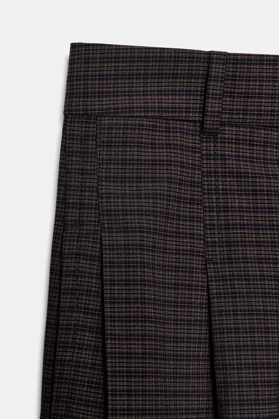 БРЮКИ В КЛЕТКУ С ЗАЩИПАМИ — коллекция Zara «ZW»