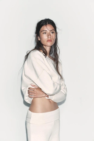 Брюки с завернутым поясом- Заказать в России