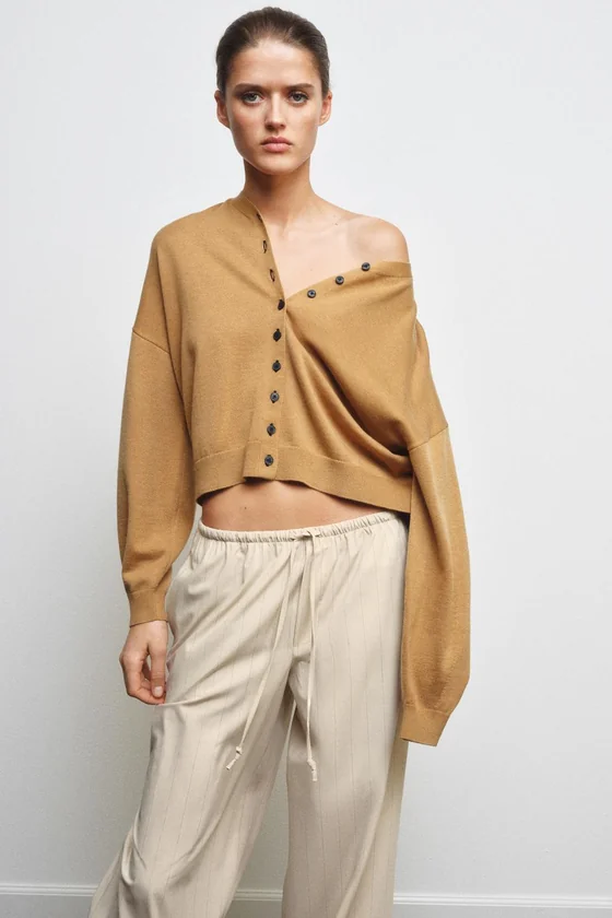 БРЮКИ В ПОЛОСКУ В ПИЖАМНОМ СТИЛЕ — коллекция Zara «ZW»
