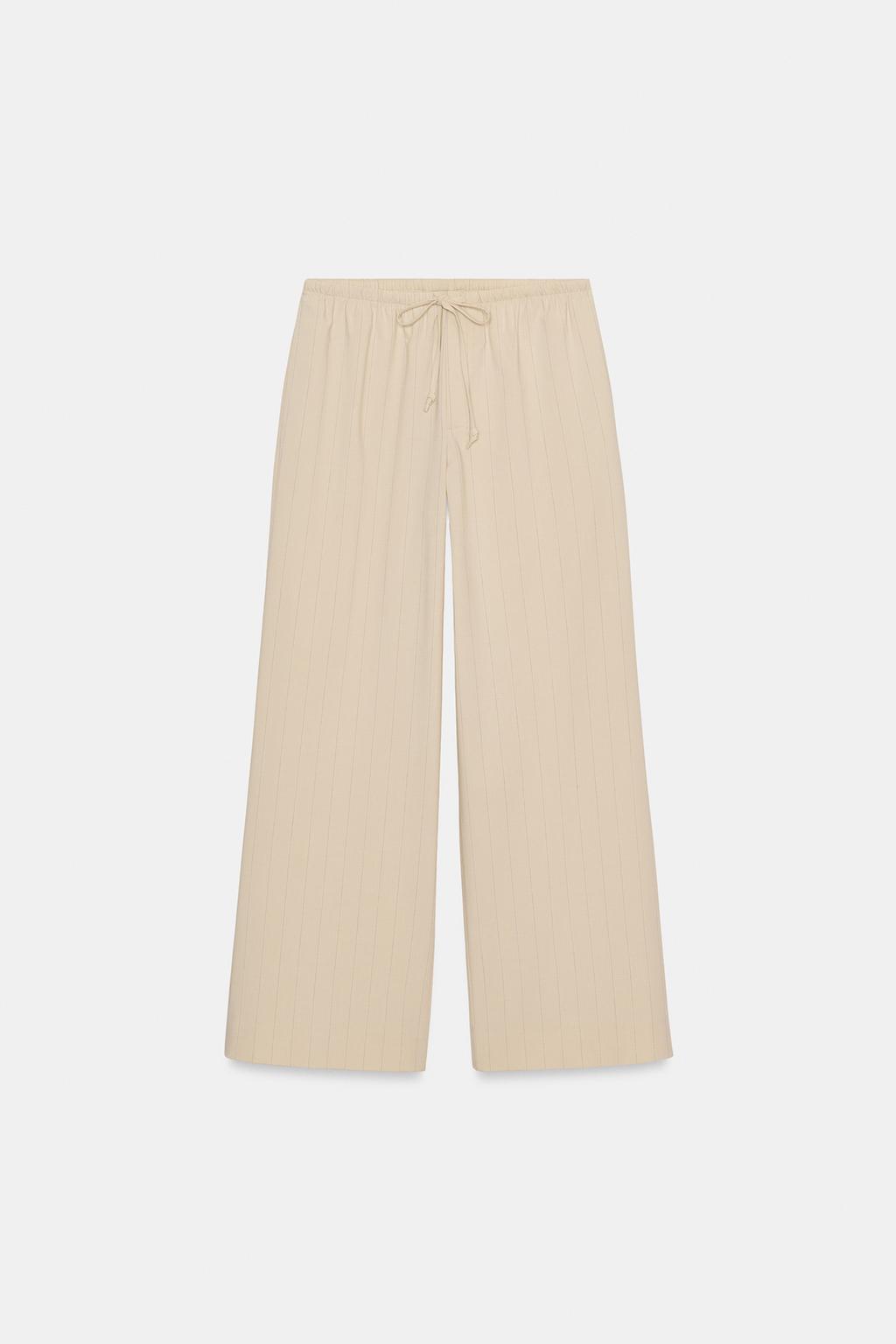 БРЮКИ В ПОЛОСКУ В ПИЖАМНОМ СТИЛЕ — ZW COLLECTION