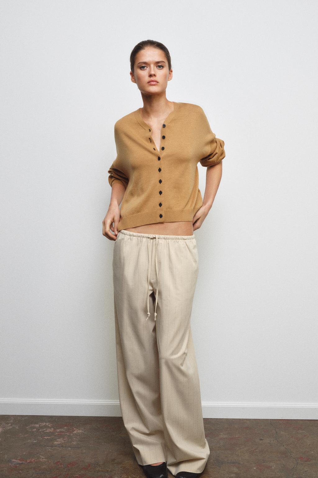 БРЮКИ В ПОЛОСКУ В ПИЖАМНОМ СТИЛЕ — ZW COLLECTION