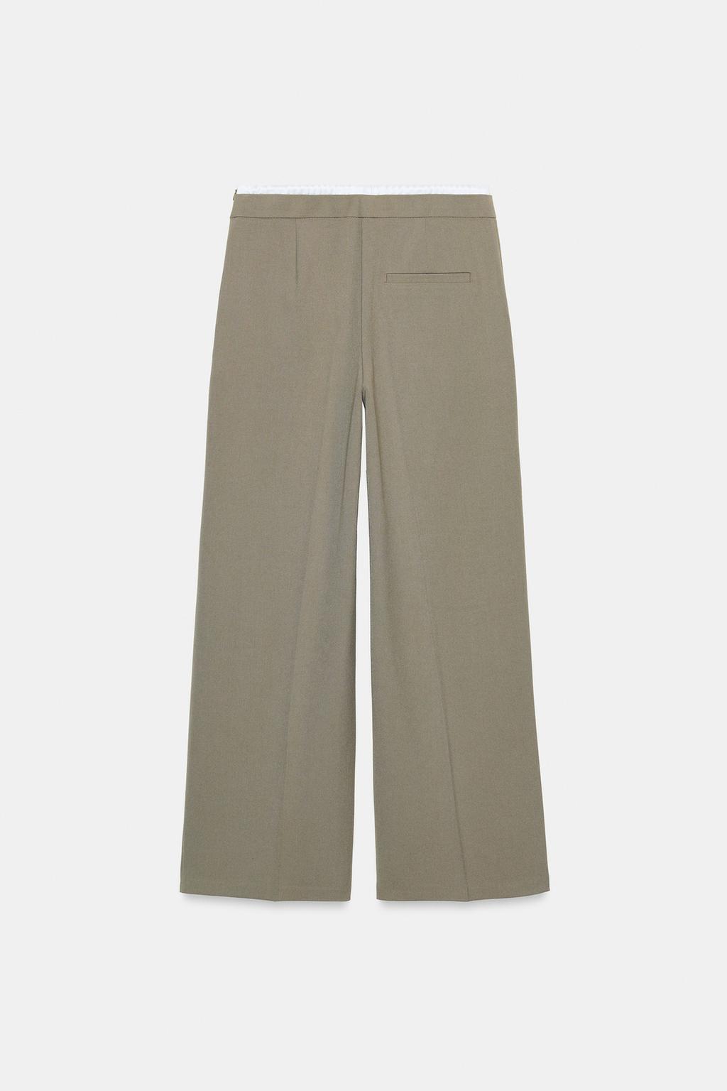 БРЮКИ С ШИРОКИМИ ШТАНИНАМИ И ДВОЙНЫМ ПОЯСОМ