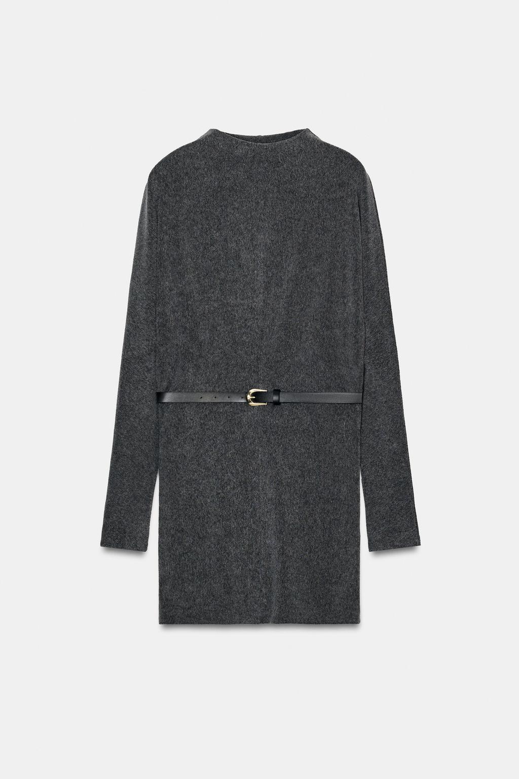 ПЛАТЬЕ ИЗ МЯГКОЙ ТКАНИ С РЕМНЕМ