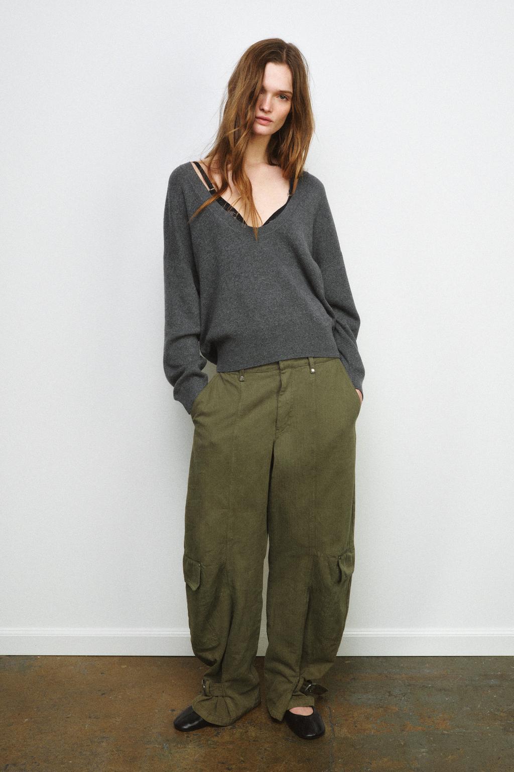 СВИТЕР С ГЛУБОКИМ ВЫРЕЗОМ