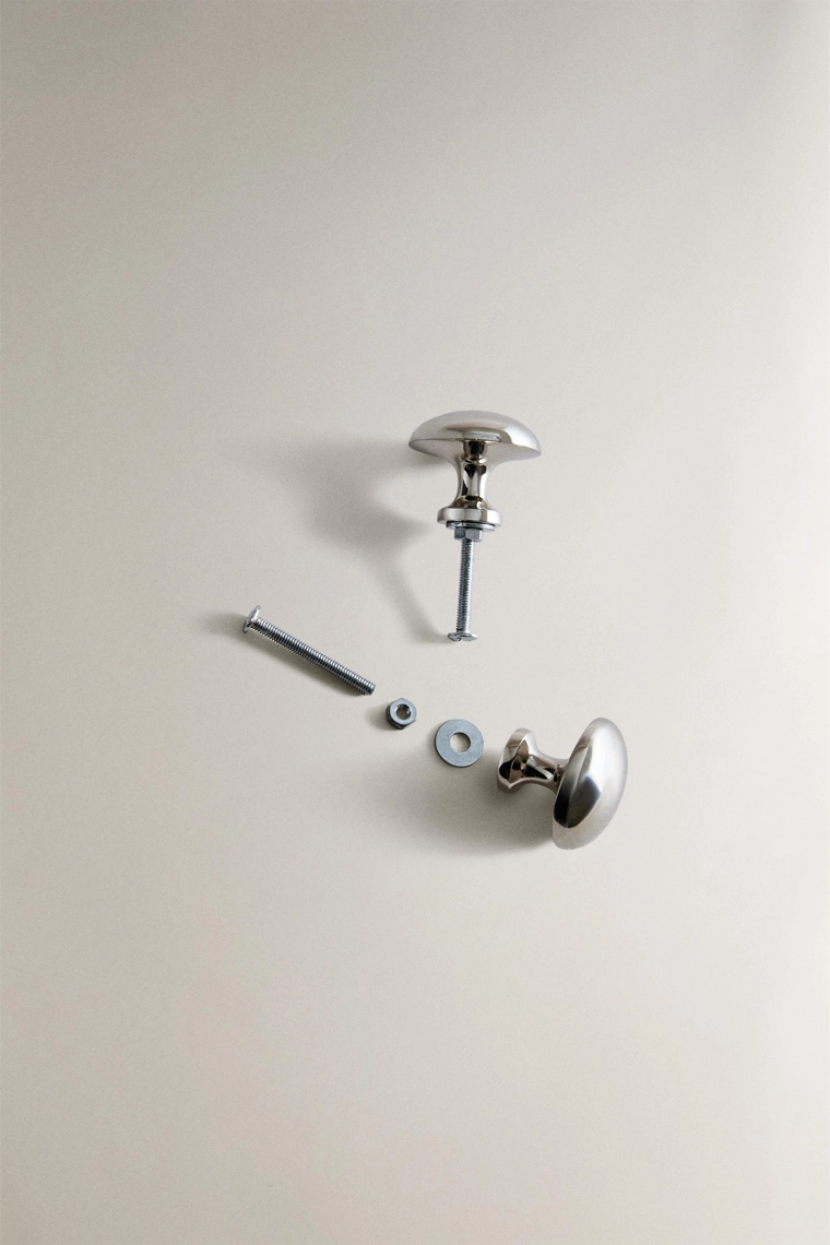 Набор блестящих круглых дверных ручек (набор из 2)