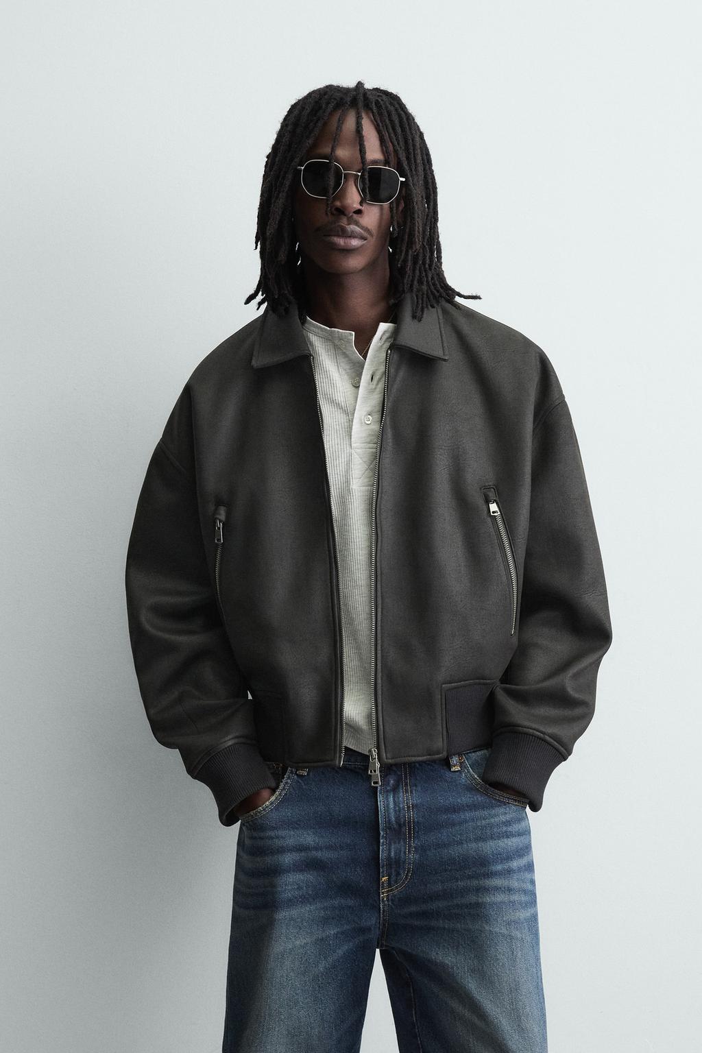 БОМБЕР ИЗ ИСКУССТВЕННОЙ КОЖИ