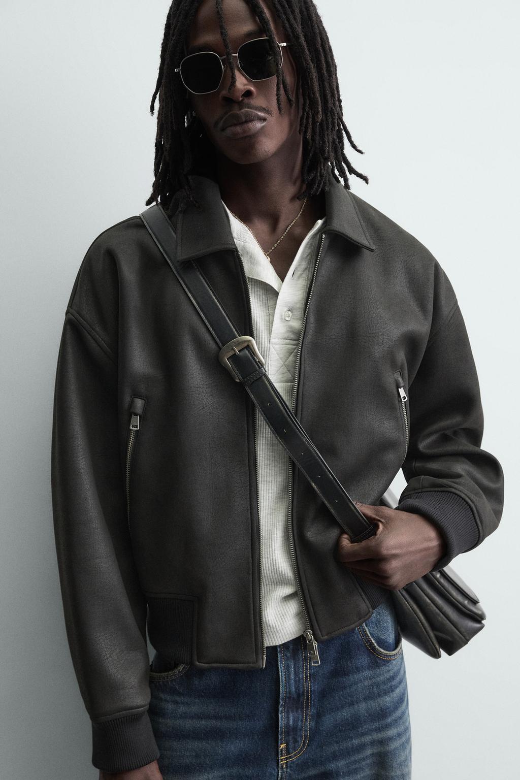 БОМБЕР ИЗ ИСКУССТВЕННОЙ КОЖИ