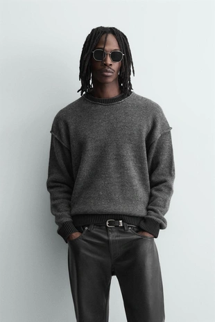 Джемпер с контрастными швами- Заказать в России