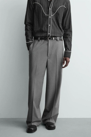 Струящиеся брюки WIDE FIT- Заказать в России