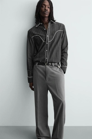 Струящиеся брюки WIDE FIT- Заказать в России