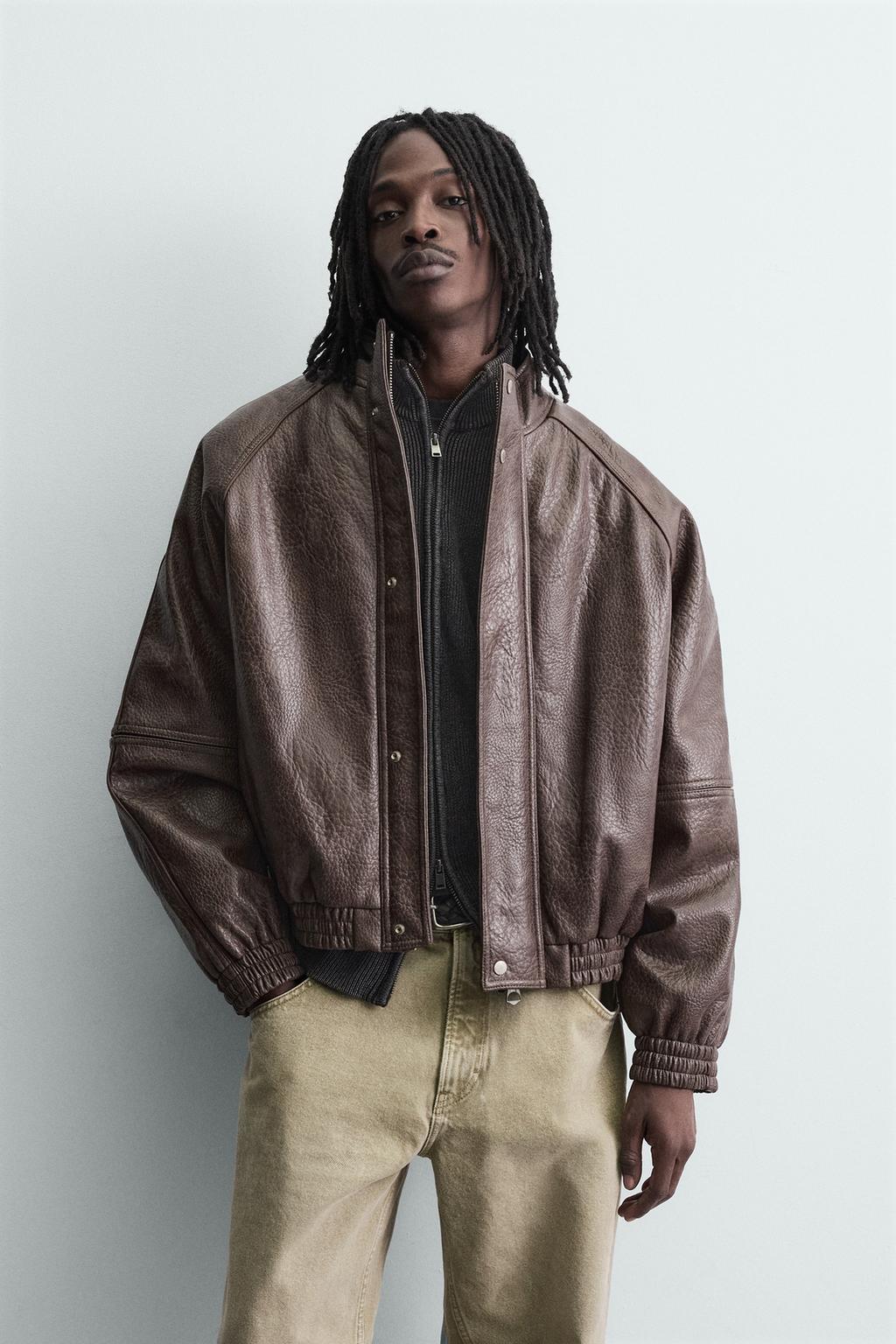 КУРТКА ИЗ ИСКУССТВЕННОЙ КОЖИ ВИНТАЖНАЯ