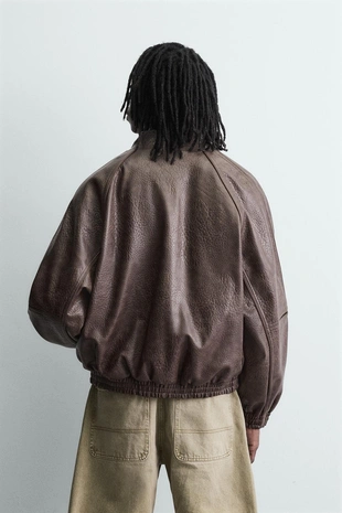 Куртка из искусственной кожи винтажная- Заказать в России