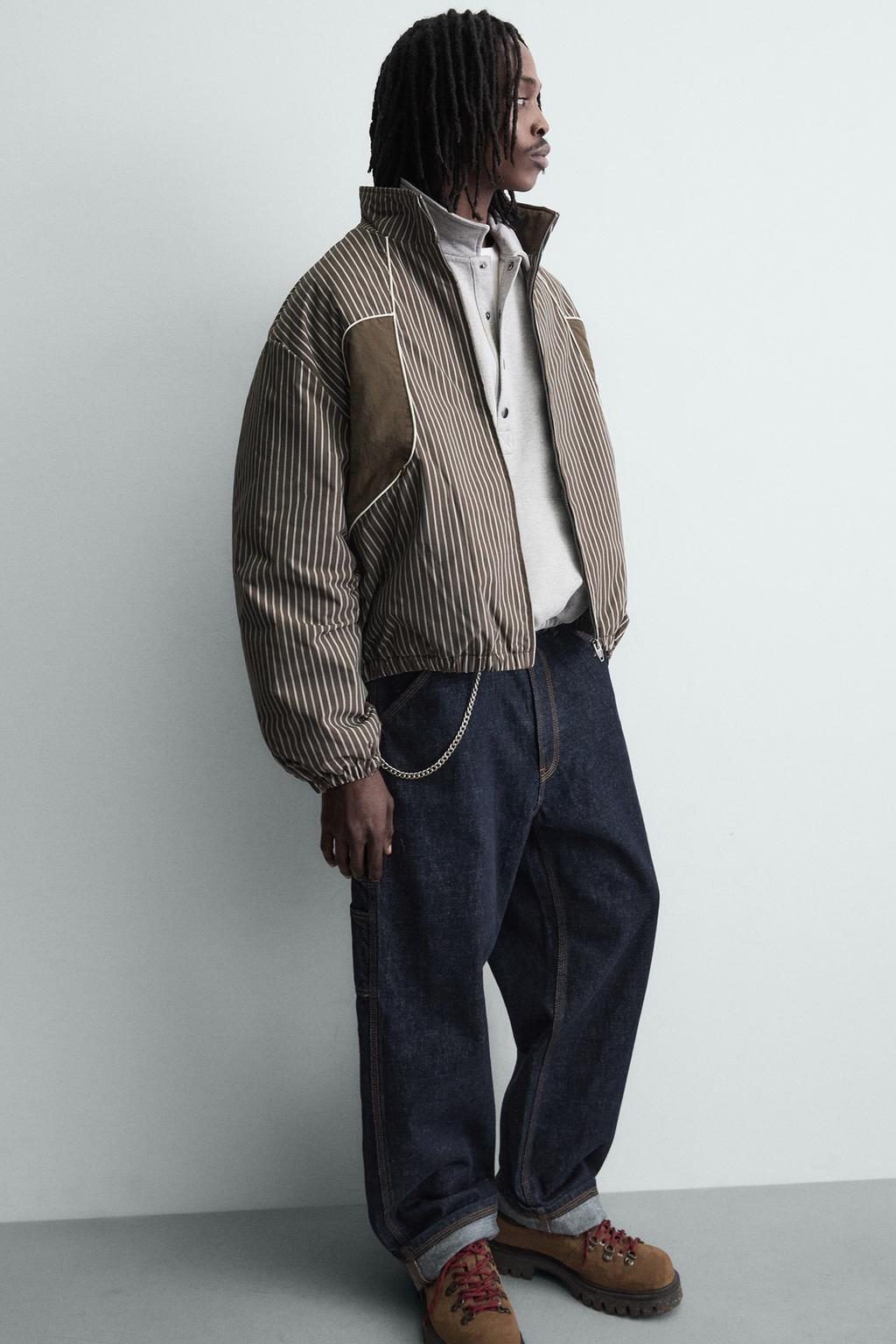 КУРТКА BOXY FIT В ПОЛОСКУ