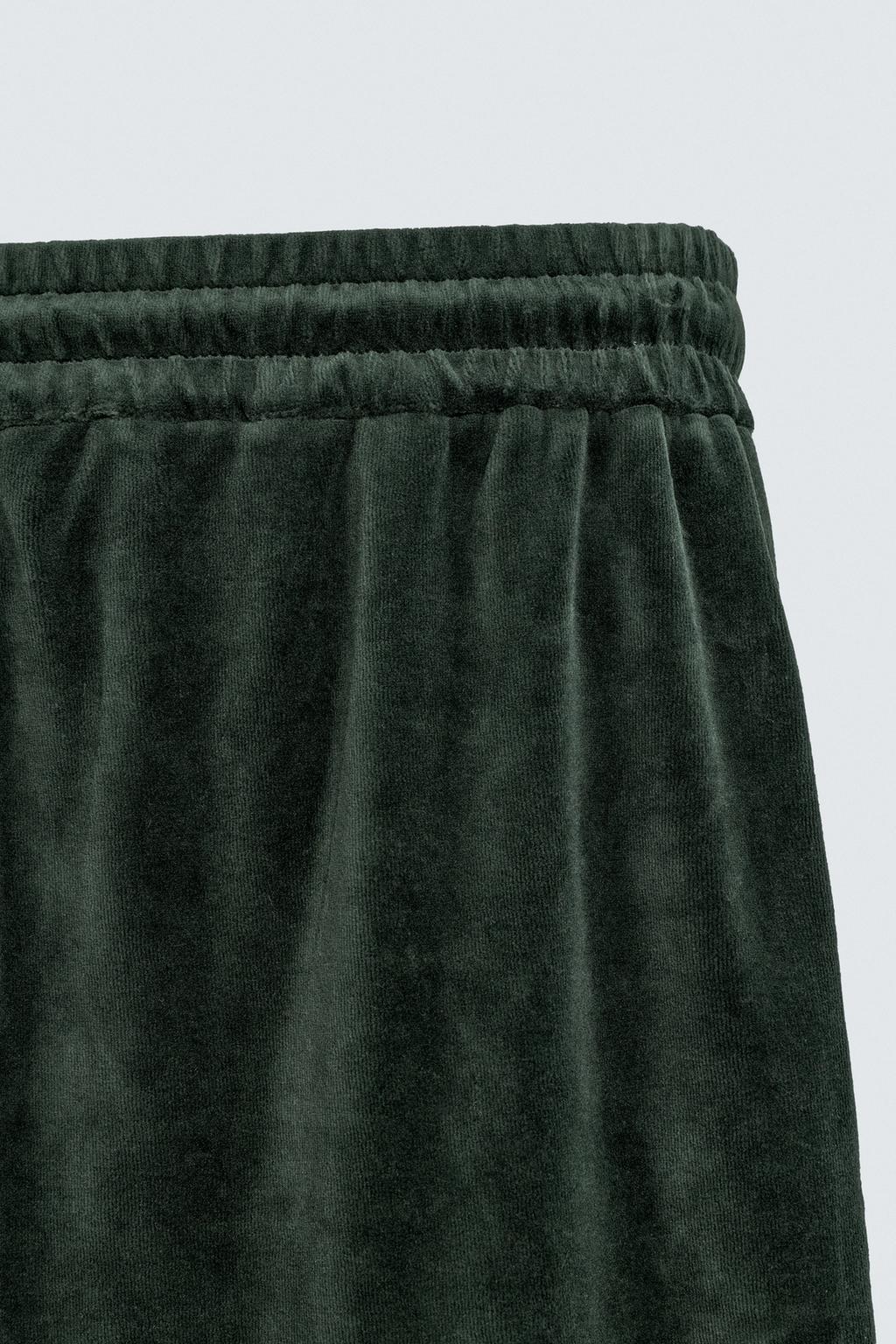 ВЕЛЮРОВЫЕ БРЮКИ С КОНТРАСТНЫМИ ВСТАВКАМИ