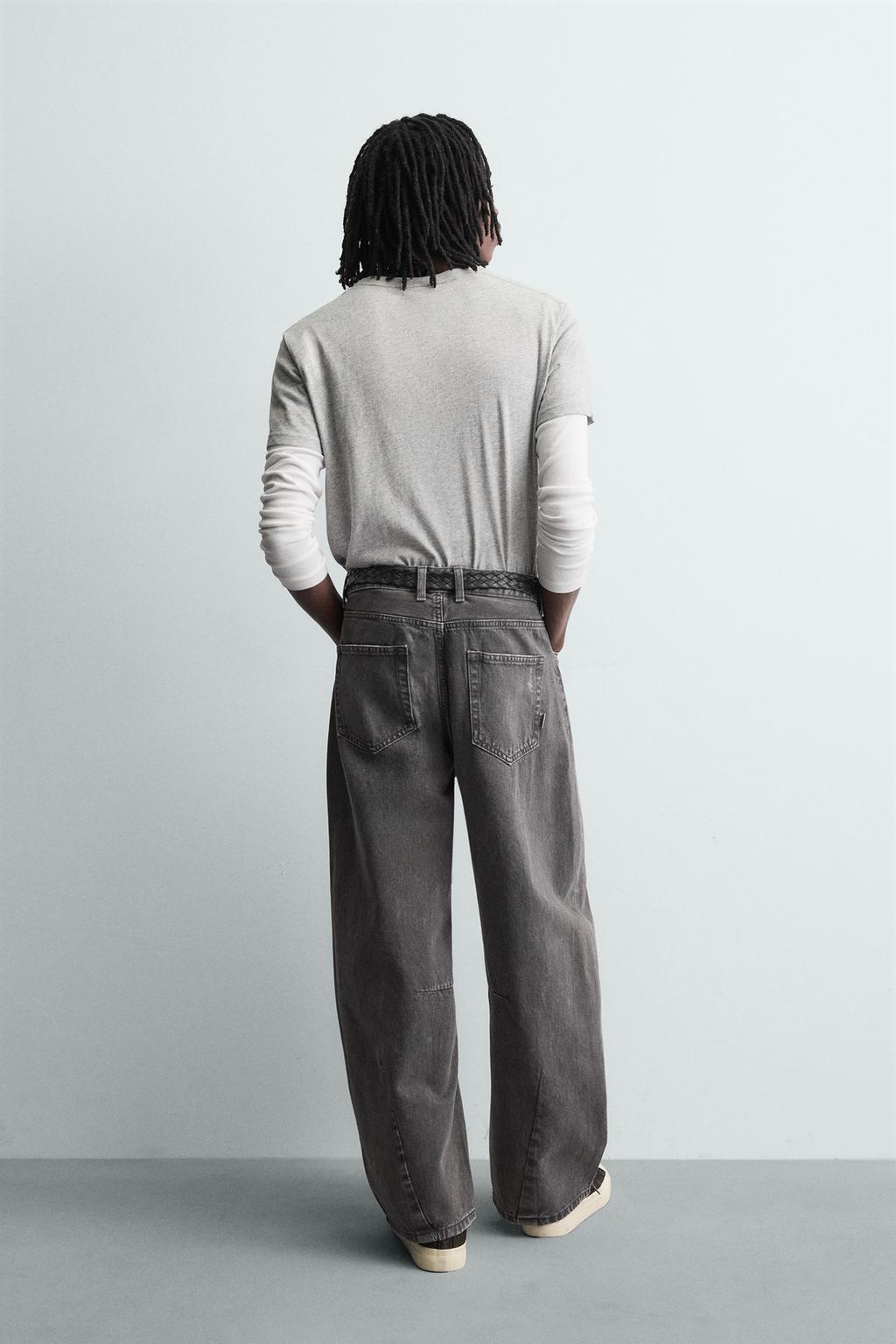 БРЮКИ BARREL FIT С ЭФФЕКТОМ ПОТЕРТОСТИ