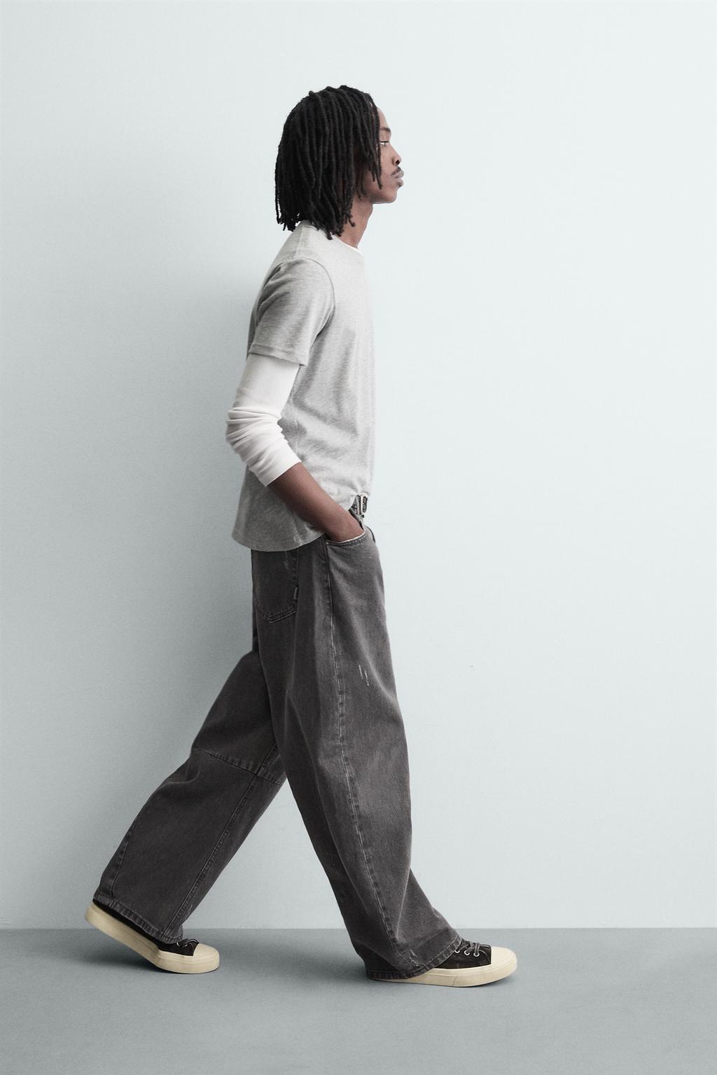 БРЮКИ BARREL FIT С ЭФФЕКТОМ ПОТЕРТОСТИ