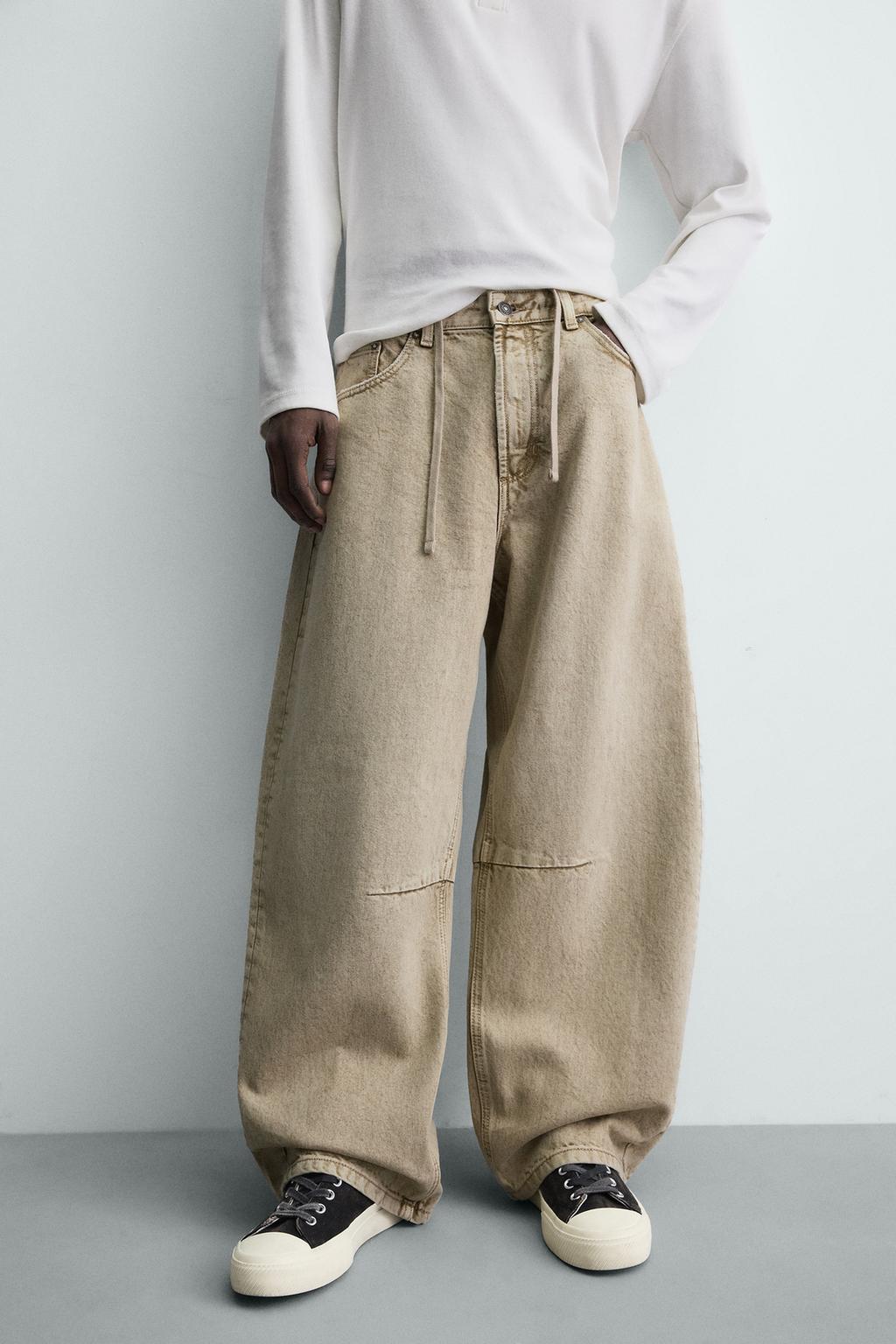 БРЮКИ BARREL FIT С ЭФФЕКТОМ ПОТЕРТОСТИ