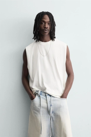 Майка с эффектом потертости- Заказать в России