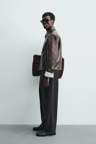 Куртка из мытой кожи- Заказать в России