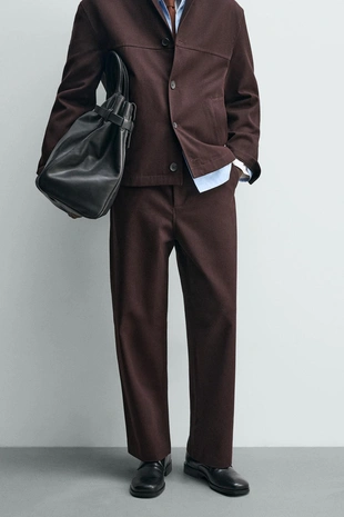 Брюки BALLOON FIT из рельефной ткани- Заказать в России