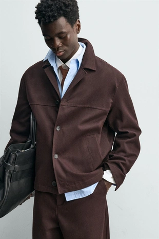 Куртка-рубашка из саржевой ткани- Заказать в России