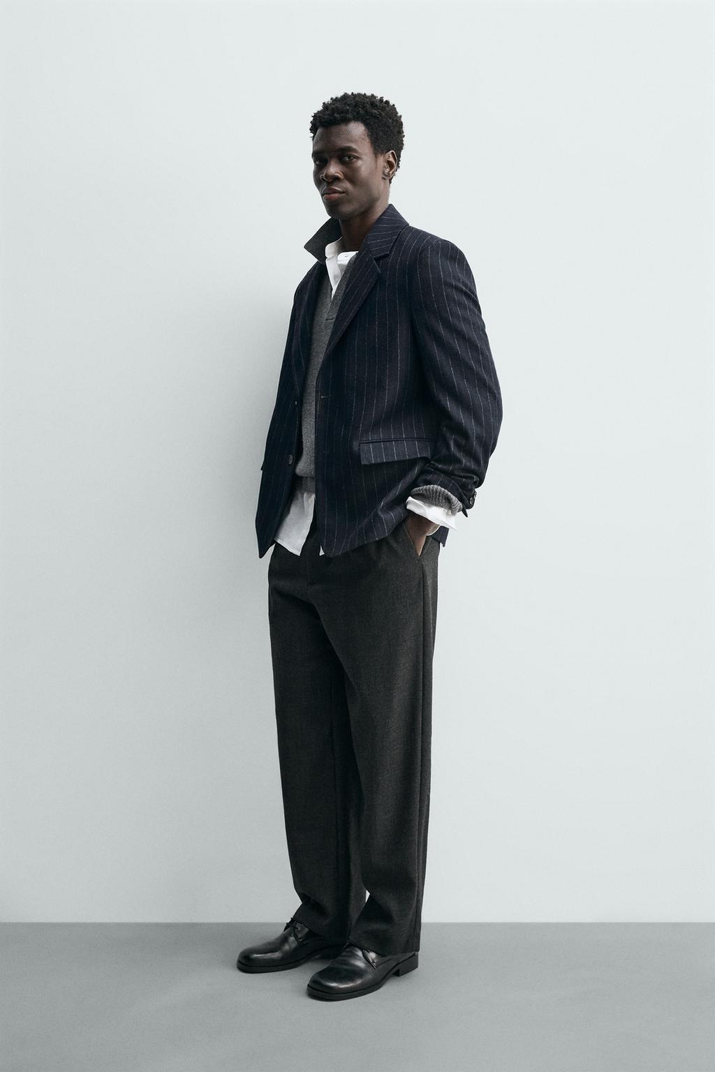 ФЛАНЕЛЕВЫЙ БЛЕЙЗЕР В ПОЛОСКУ