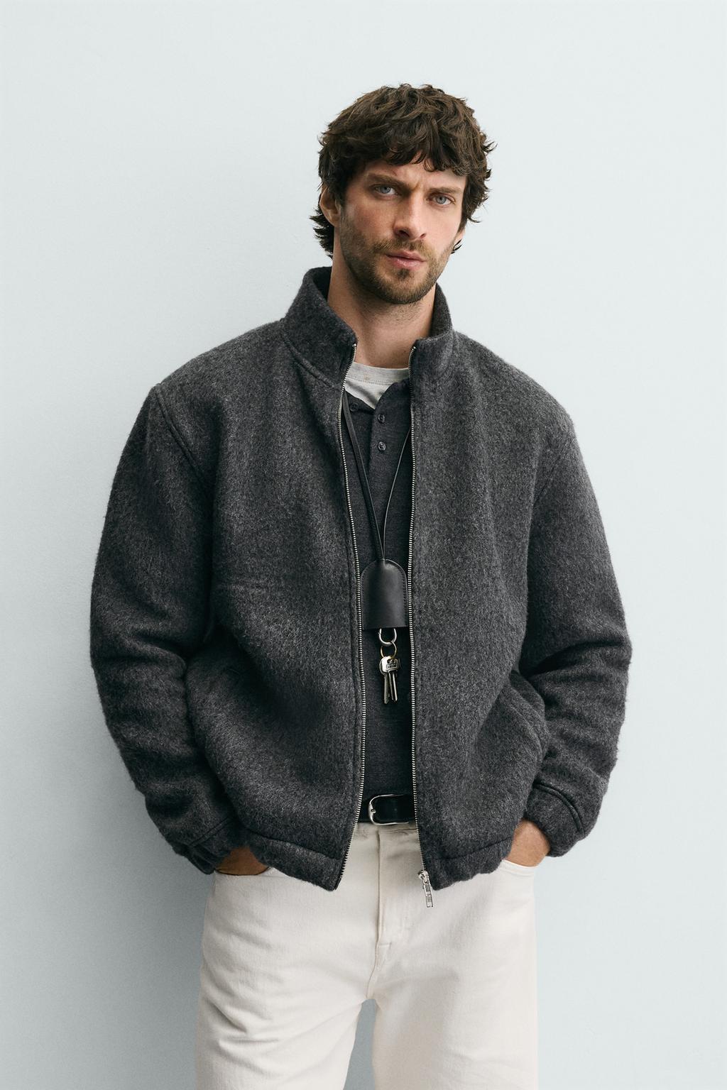 КУРТКА СВОБОДНОГО КРОЯ С ТЕКСТУРОЙ