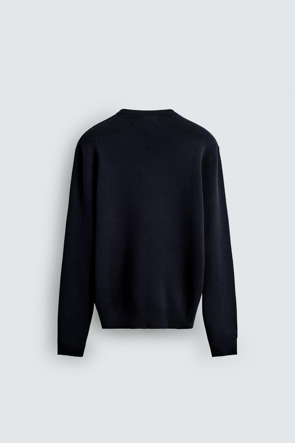 СВИТЕР ИЗ ХЛОПКА КЛАССИЧЕСКОГО КРОЯ