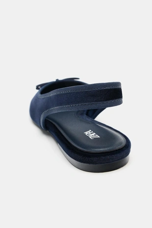 Бархатные балетки без задника- Заказать в России