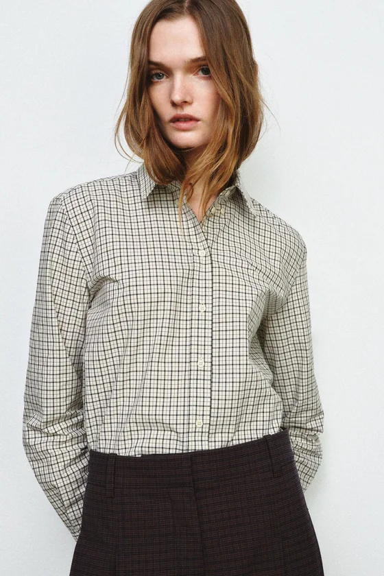 РУБАШКА В КЛЕТКУ коллекция Zara «ZW»