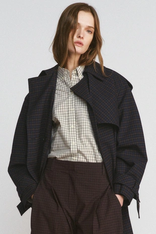 Рубашка в клетку ZW COLLECTION- Заказать в России